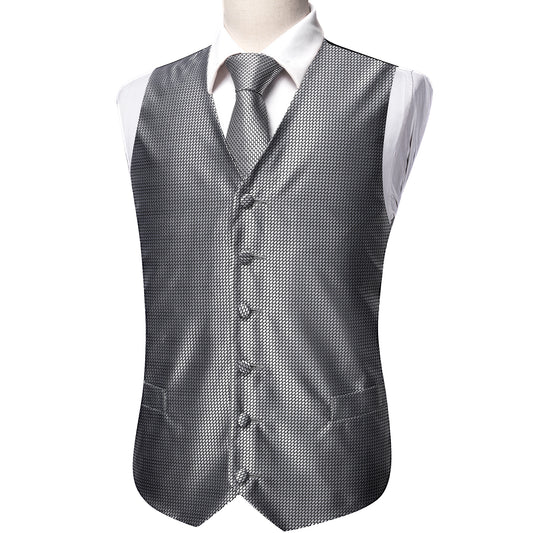 Designer Floral Waistcoat Buy 1 Get 1 Free Random Design in Your Size Silky Novelty Vest Silver Sheild