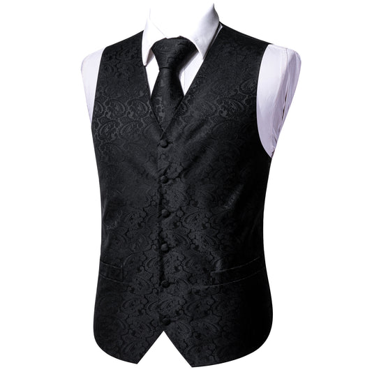 Designer Floral Waistcoat Buy 1 Get 1 Free Random Design in Your Size Silky Novelty Vest Black Shells