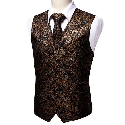 Designer Paisley Waistcoat Buy 1 Get 1 Free Random Design in Your Size Silky Novelty Vest Whales Bronze