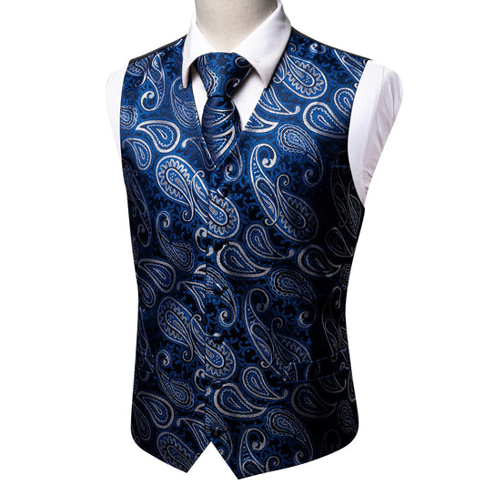 Designer Paisley Waistcoat Buy 1 Get 1 Free Random Design in Your Size Silky Novelty Vest Whales Lavender