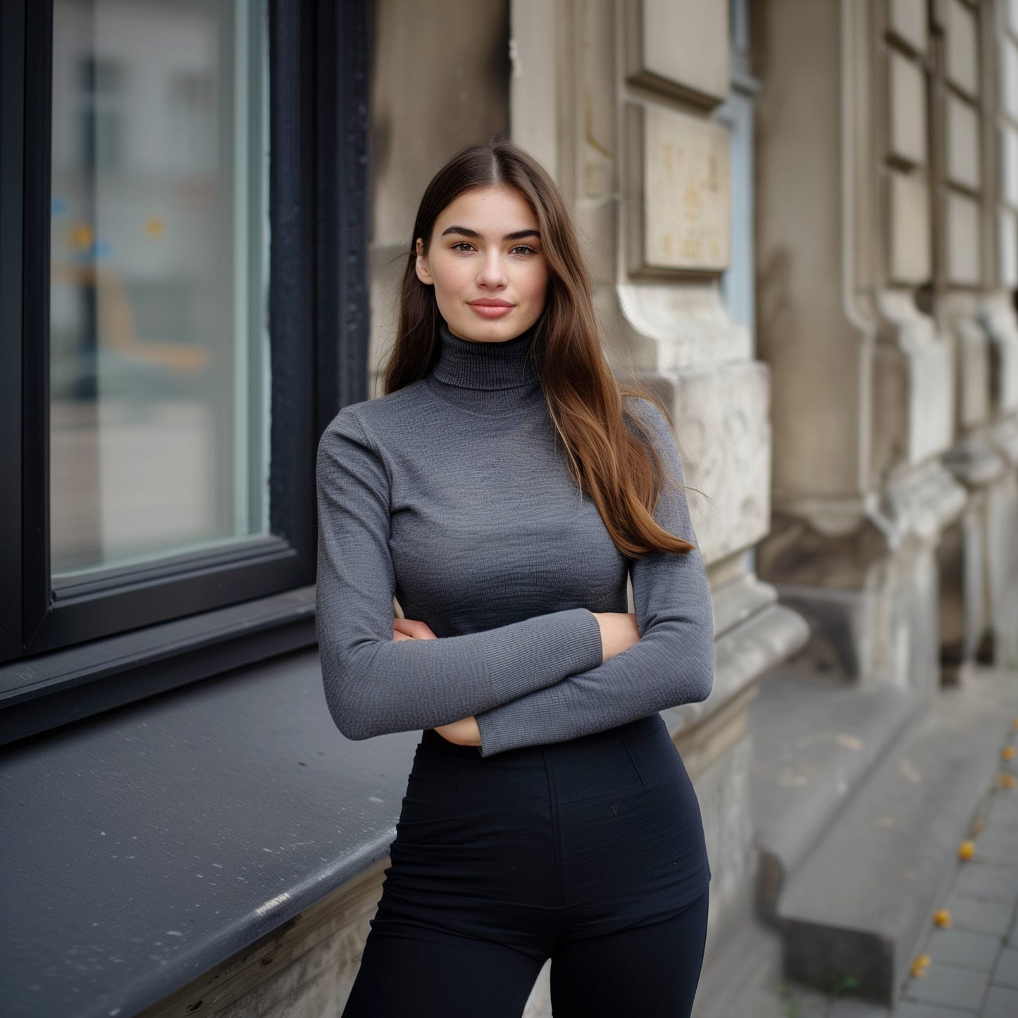 Polo Neck Jumper by Knithouse Coral Red WM