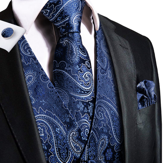 Designer Floral Waistcoat Buy 1 Get 1 Free Random Design in Your Size Silky Novelty Paisley Ocean