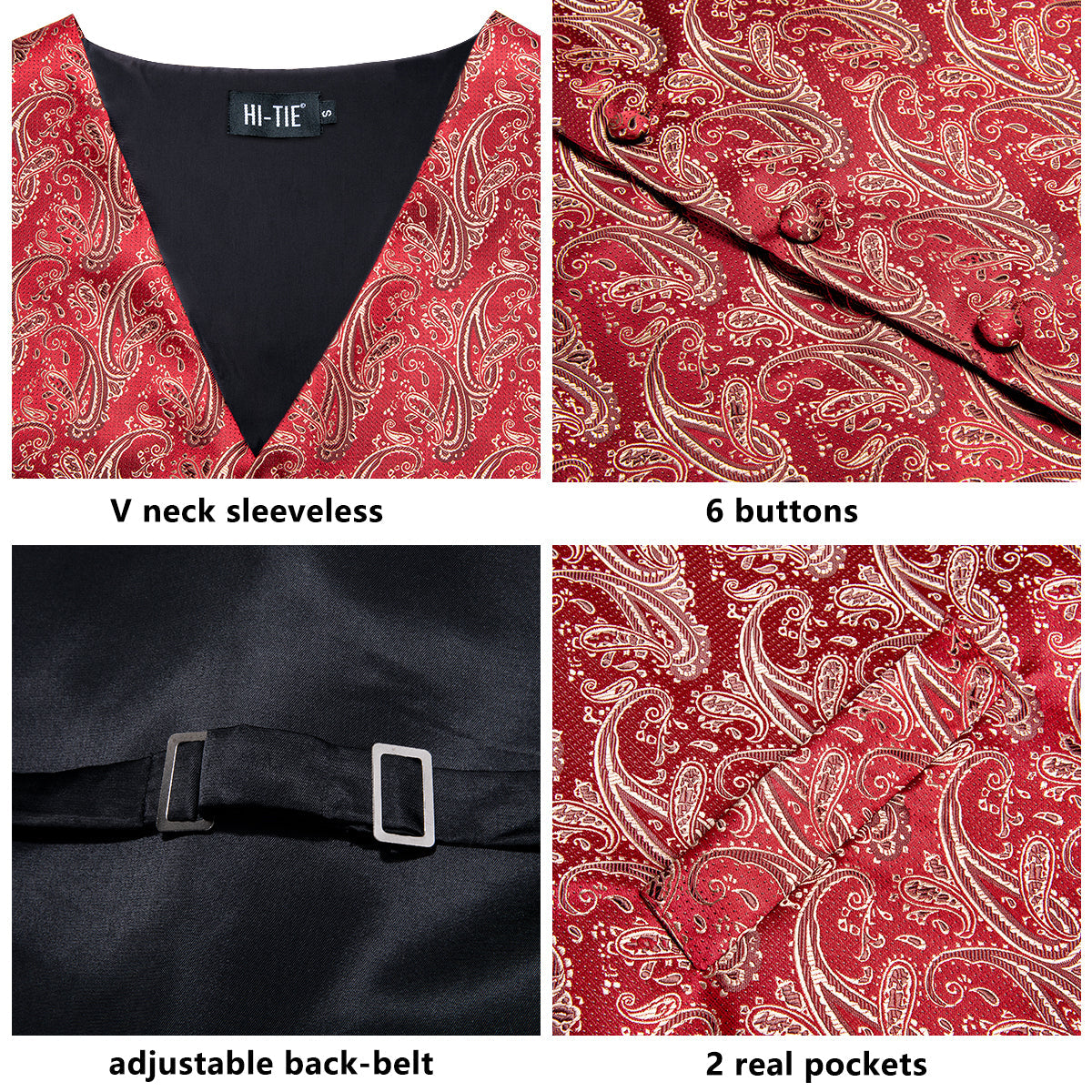 Designer Floral Waistcoat Silky Novelty Vest Lava Pouch