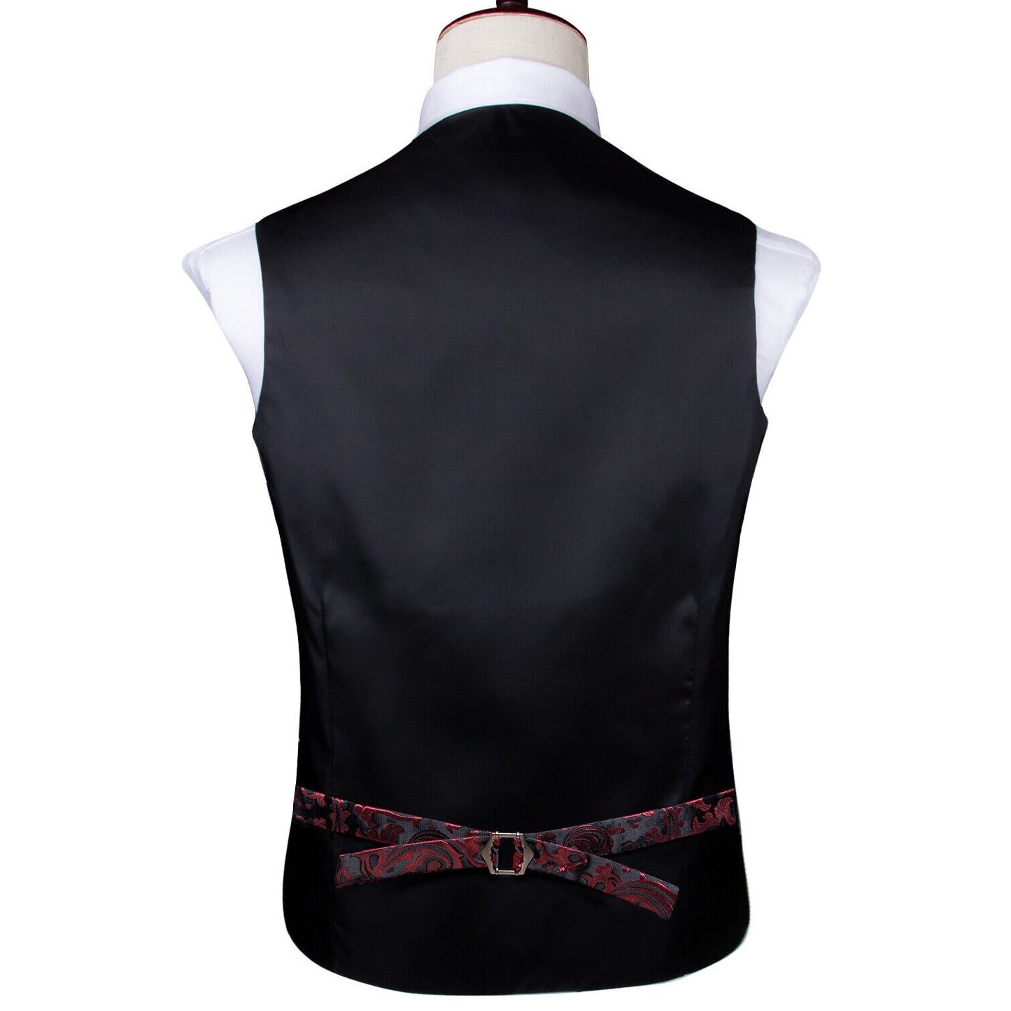 Men's Designer Waistcoat Vintage Vest Silky Set Tuxedo Gilet AS Marron