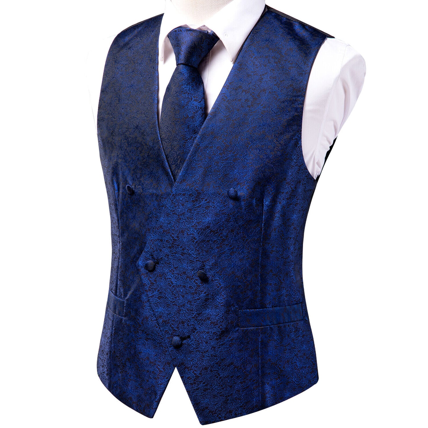 Men's Designer Waistcoat Vintage Vest Silky Set Tuxedo Gilet AS Royal