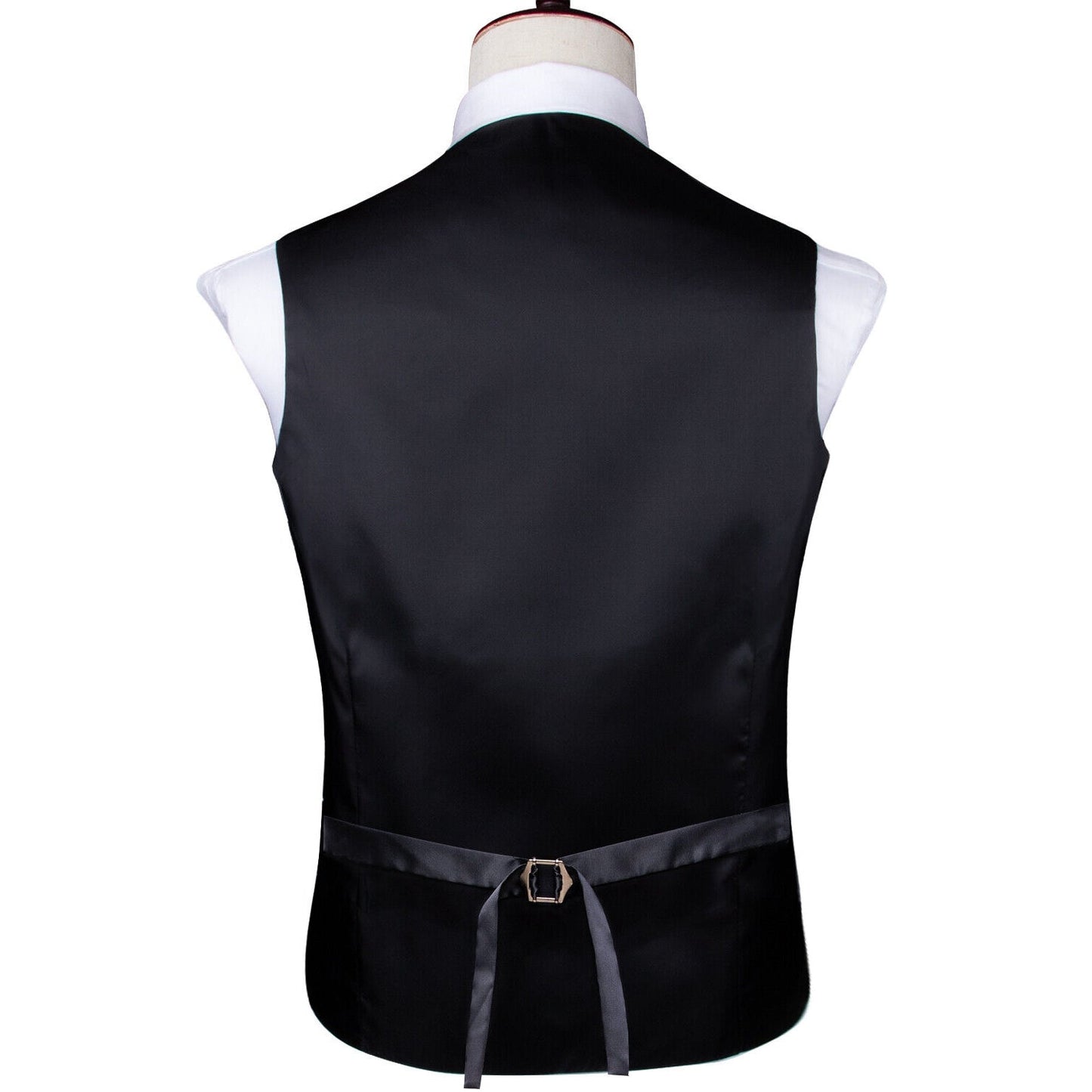 Victorian Waistcoat Novelty Vintage Silky Vest Double Breasted Raisin