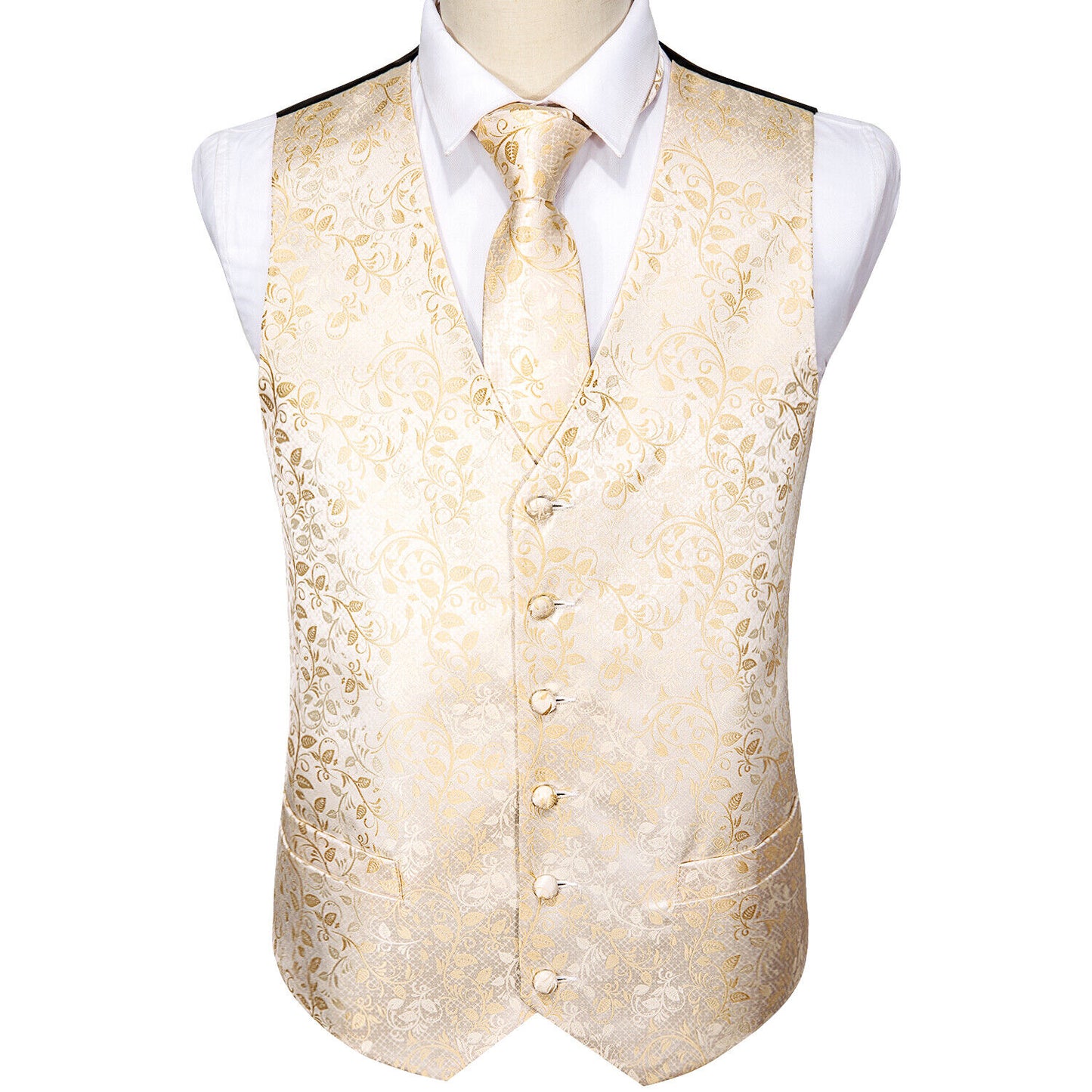 Men's Designer Waistcoat Vintage Vest Silky Set Tuxedo Gilet Star Gazers