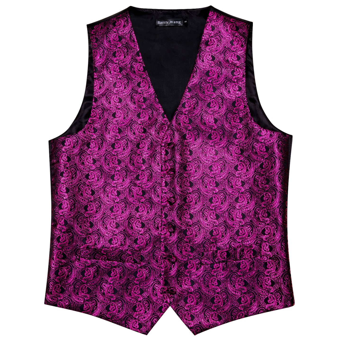 Men's Designer Waistcoat Vintage Vest Silky Set Tuxedo Gilet MP Violet