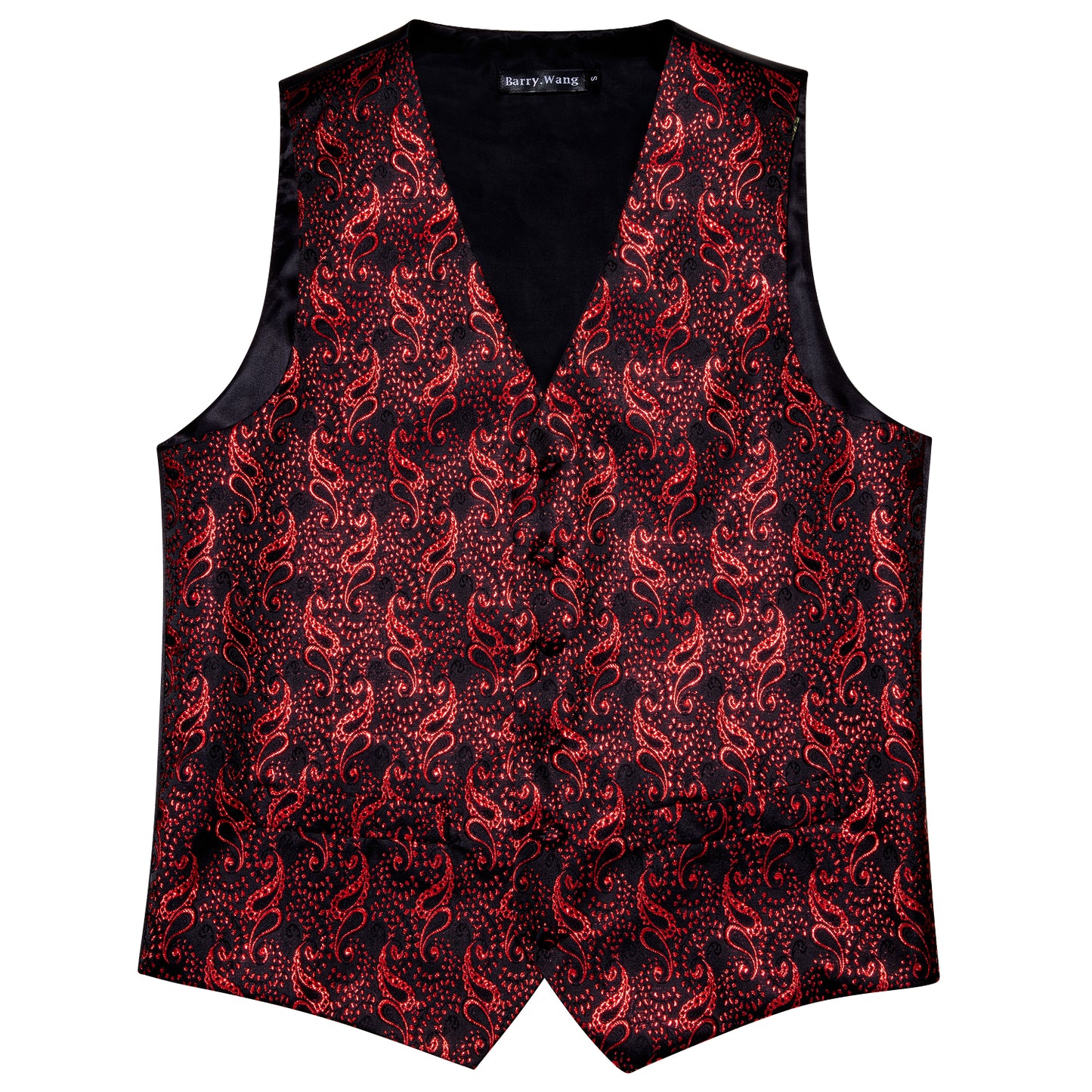 Men's Designer Waistcoat Vintage Vest Silky Set Tuxedo Gilet MP Burgundy