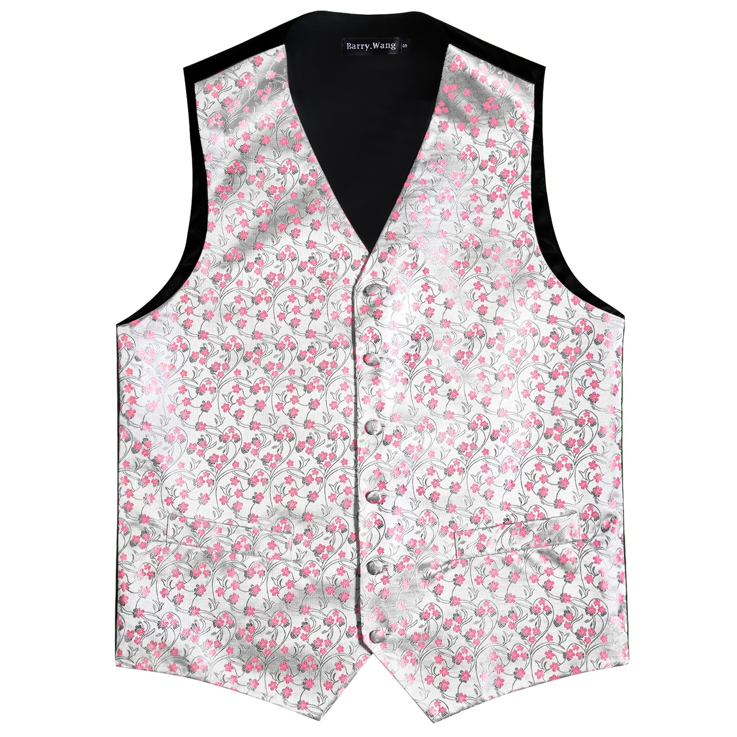 Men's Designer Waistcoat Vintage Vest Silky Set Tuxedo Gilet Silver James