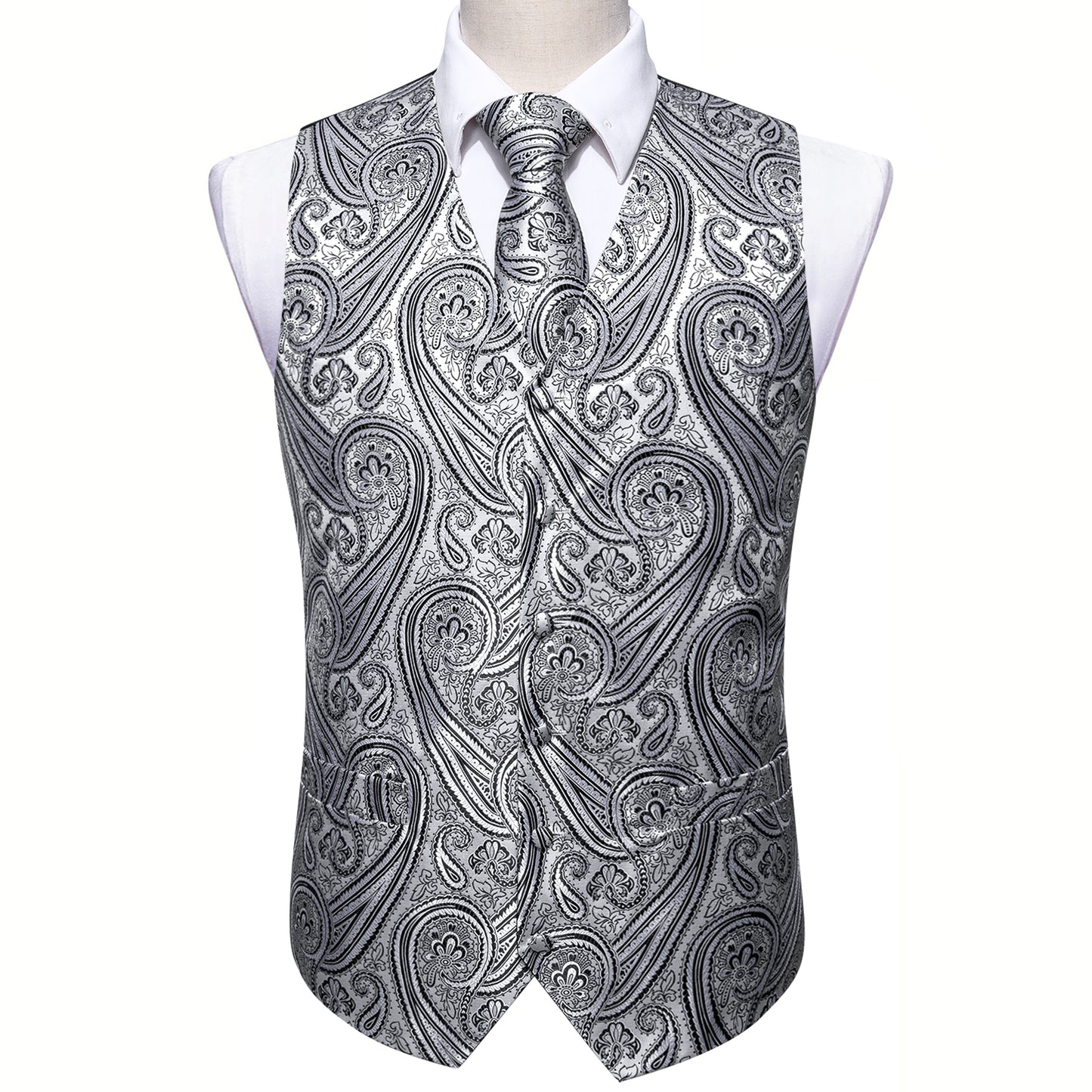 Men's Designer Waistcoat Vintage Vest Silky Set Tuxedo Gilet Funk Gale