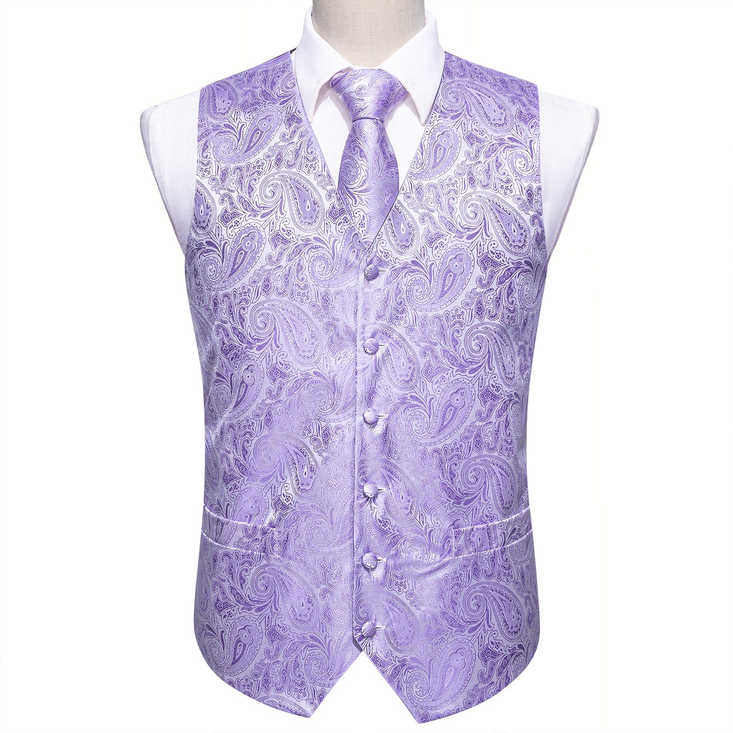 Men's Designer Waistcoat Vintage Vest Silky Set Tuxedo Gilet Pom Peii