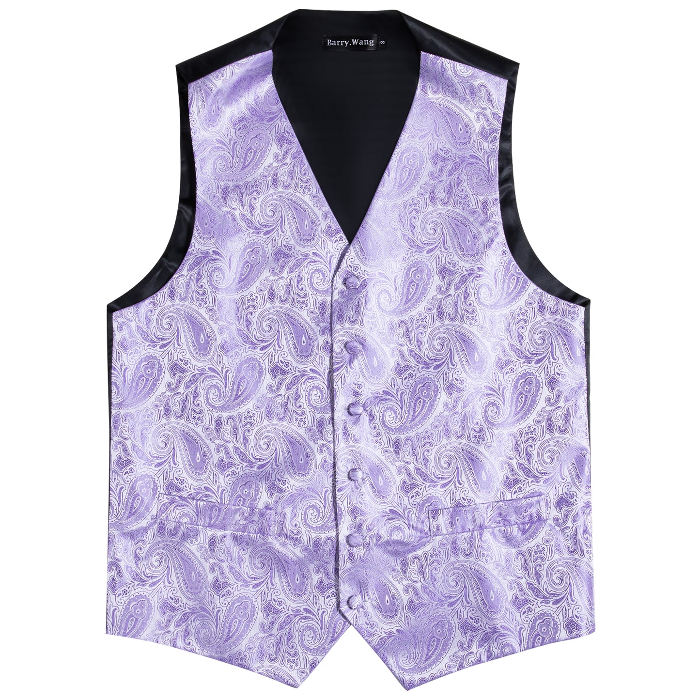 Men's Designer Waistcoat Vintage Vest Silky Set Tuxedo Gilet Pom Peii