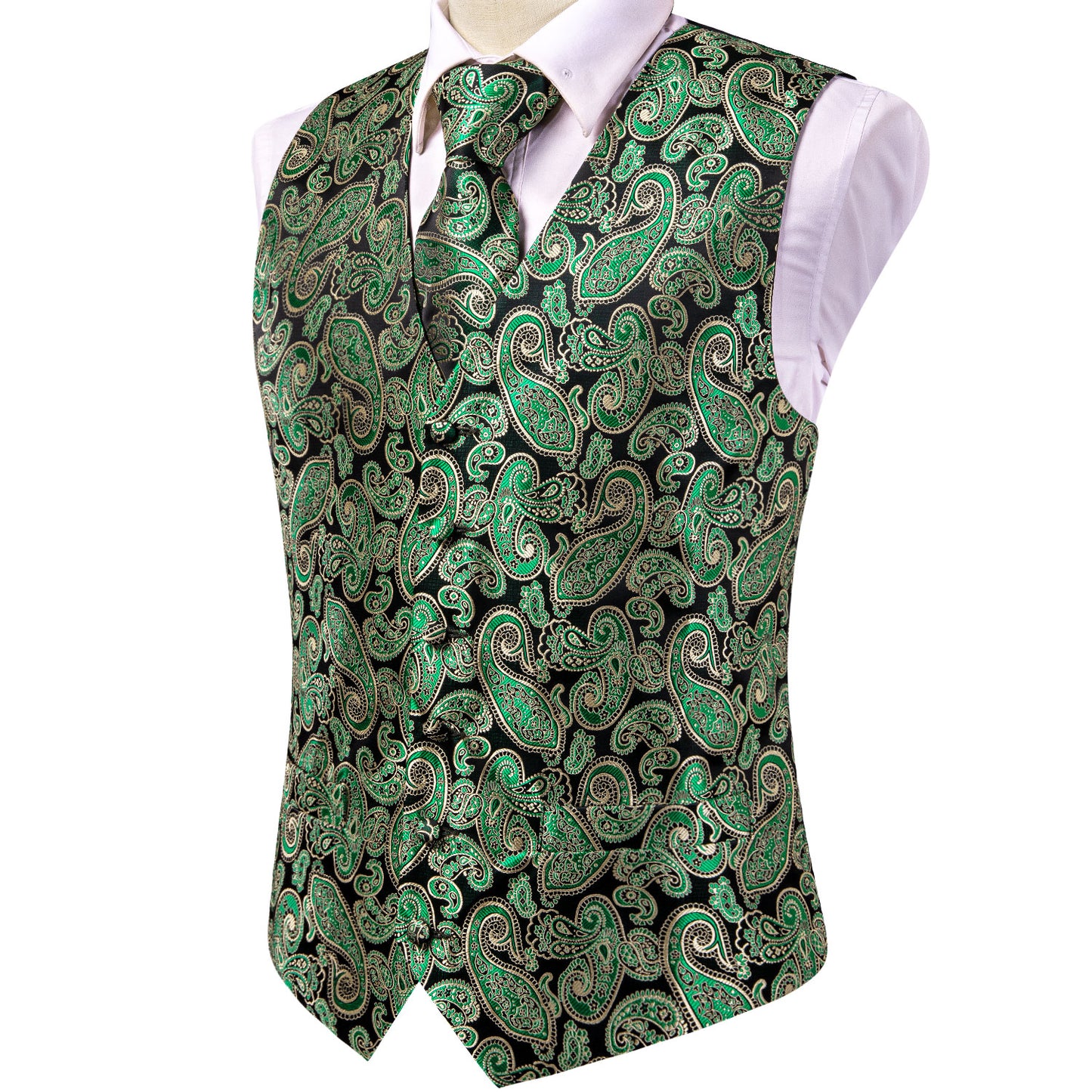 Men's Designer Waistcoat Vintage Vest Silky Set Tuxedo Gilet Eme Rald