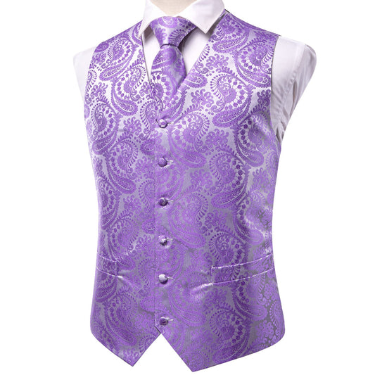 Designer Floral Waistcoat Buy 1 Get 1 Free Random Design in Your Size Silky Novelty Vest Lilac Shell