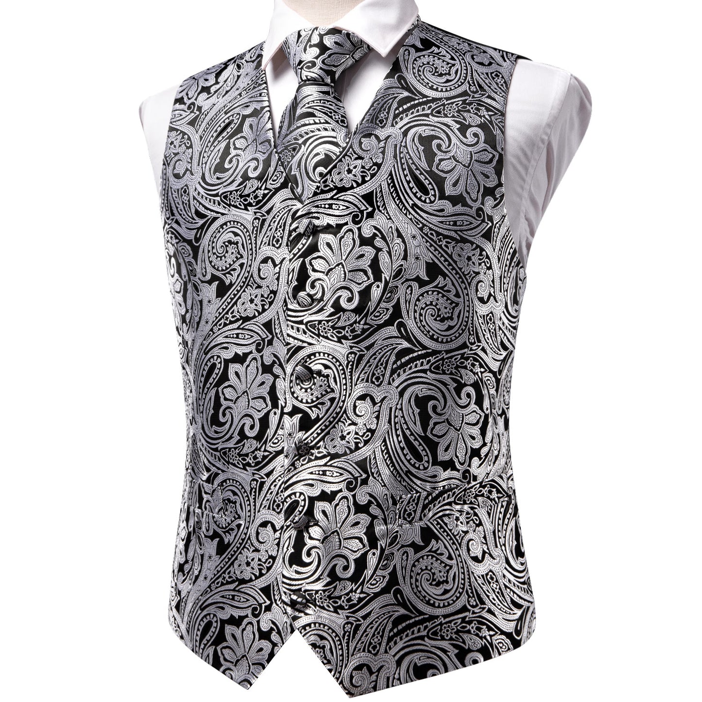 Men's Designer Waistcoat Vintage Vest Silky Set Tuxedo Gilet Spot Light