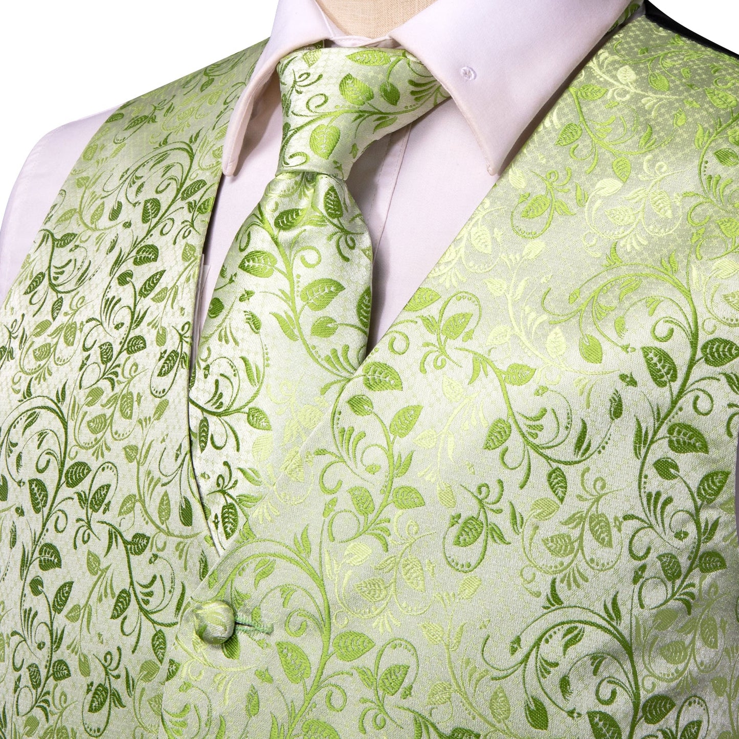 Designer Floral Waistcoat Silky Novelty Vest March Tea