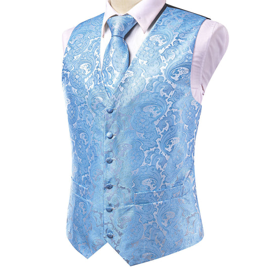 Designer Floral Waistcoat Buy 1 Get 1 Free Random Design in Your Size Silky Novelty Vest Light Tide