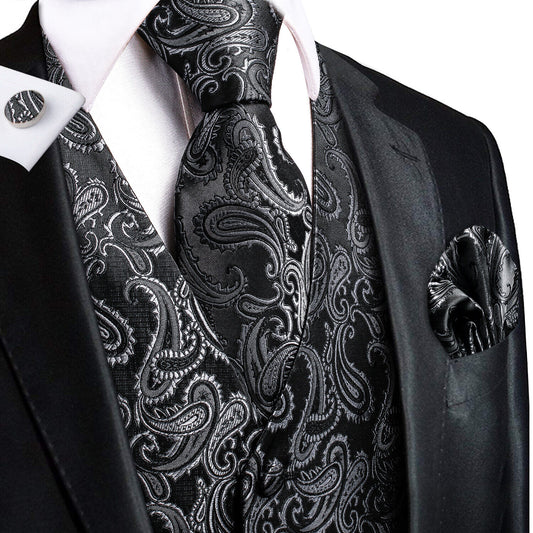 Designer Floral Waistcoat Buy 1 Get 1 Free Random Design in Your Size Silky Novelty Vest Black Seeds