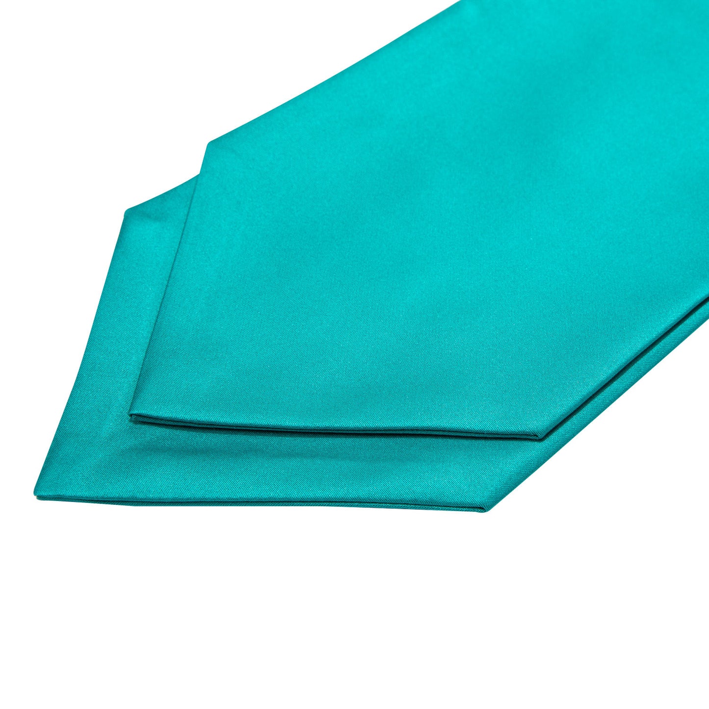 Victorian Ascot Silky Plain Satin Day Cravat Set [Turquoise]
