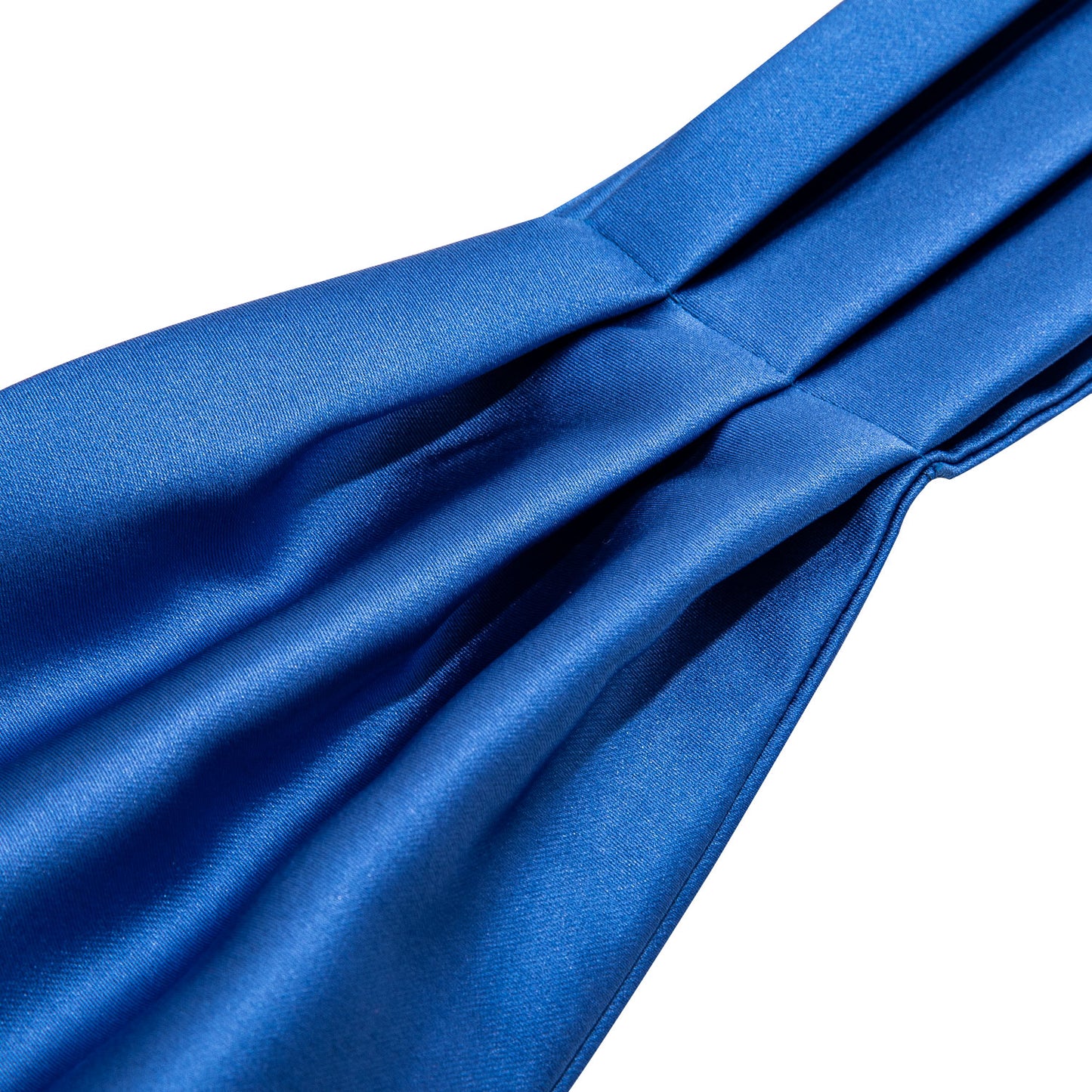 Victorian Ascot Silky Plain Satin Day Cravat Set [Royal Blue]