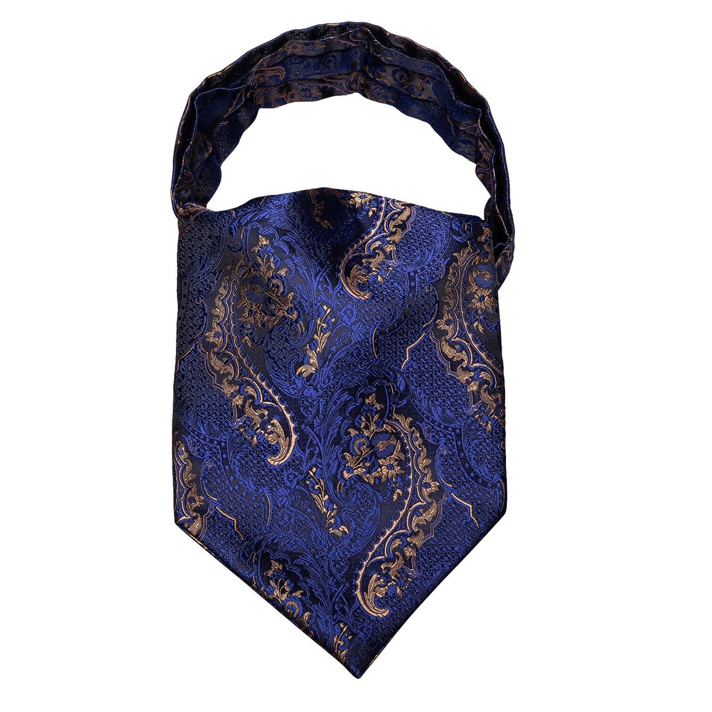 Victorian Ascot Silky Floral Day Cravat Set [Royal Goldens]