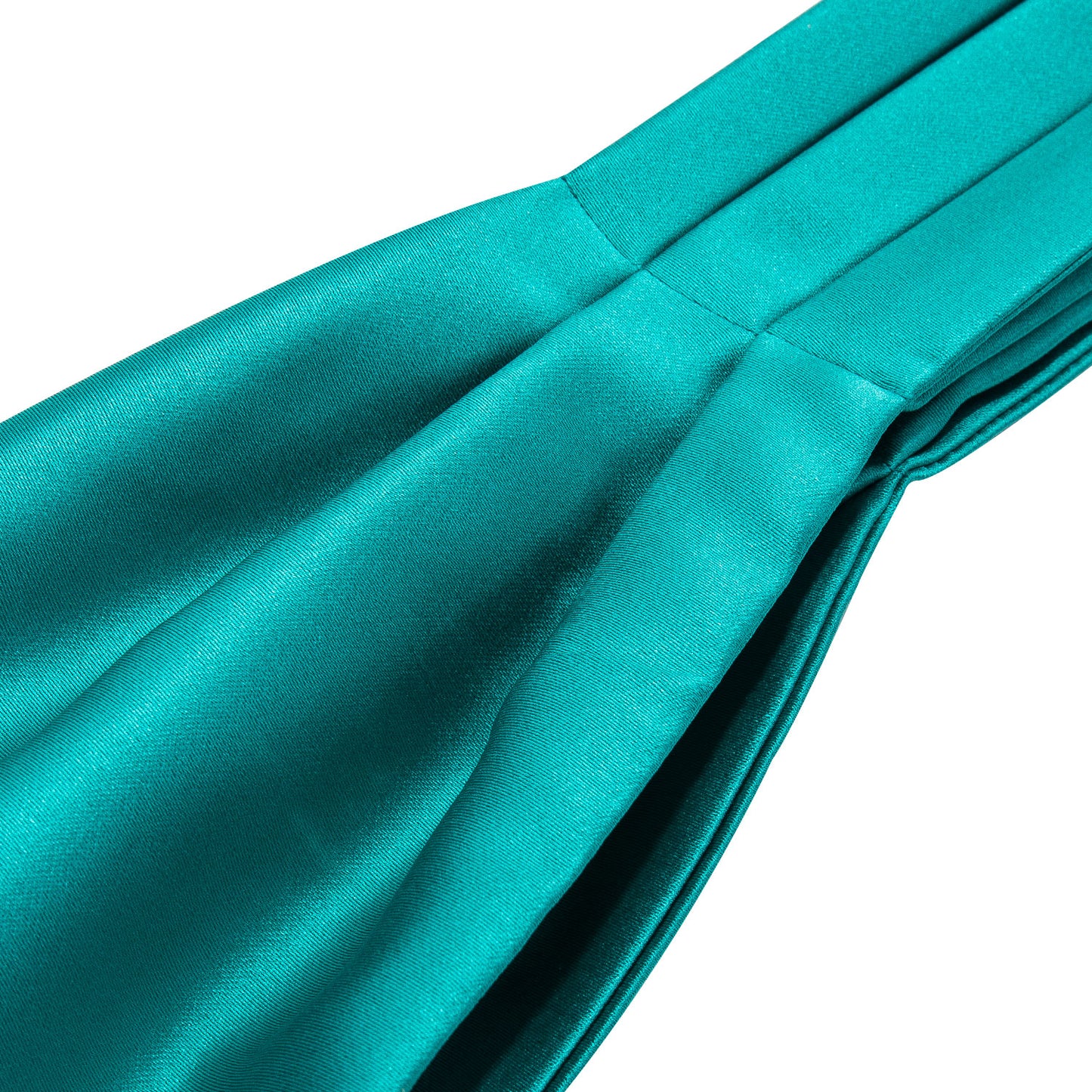 Victorian Ascot Silky Plain Satin Day Cravat Set [Turquoise]