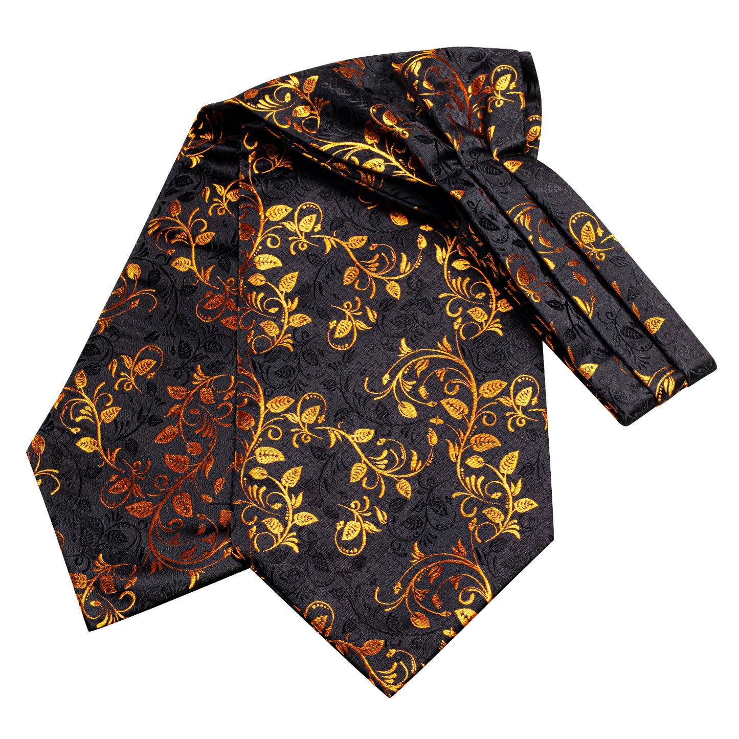 Victorian Ascot Silky Floral Day Cravat Set [Gardn Goldn]