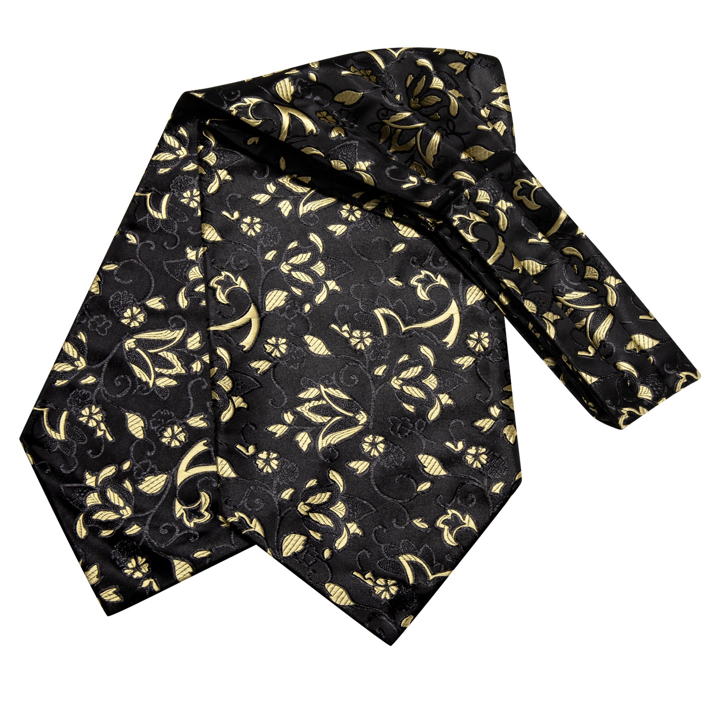 Victorian Ascot Silky Floral Day Cravat Set [Inky Gardn]
