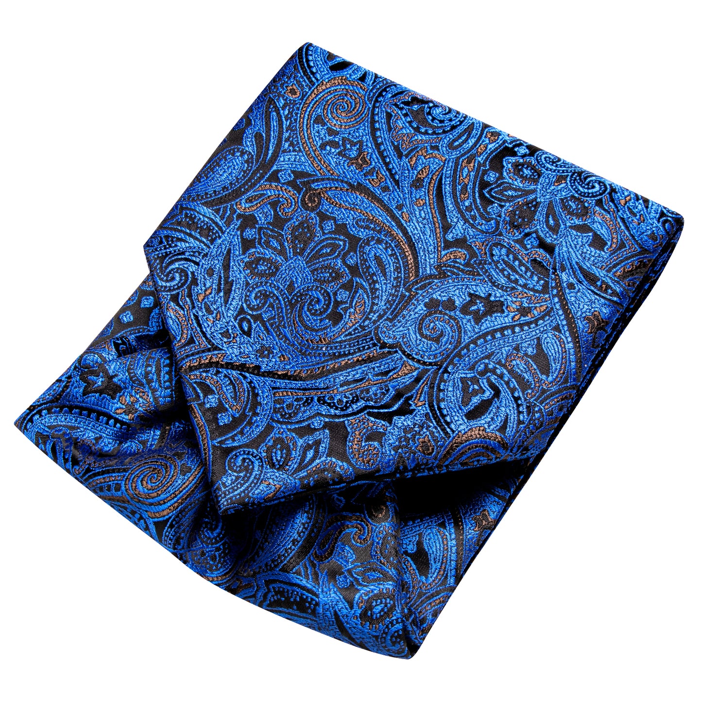 Victorian Ascot Silky Floral Day Cravat Set [Pacific Swirl]