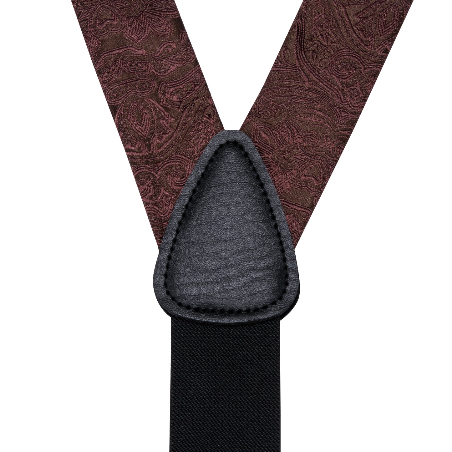 BD3030 Men's Braces Designer Clip Suspender Set [Wine Brown]