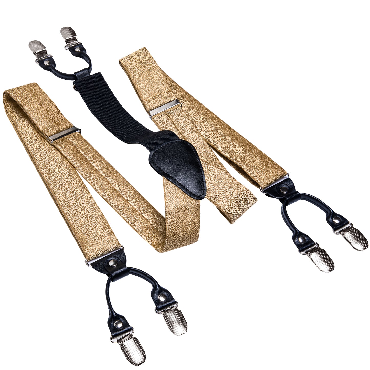 BD3045 Men's Braces Designer Clip Suspender Set [Goldy Velvet ]