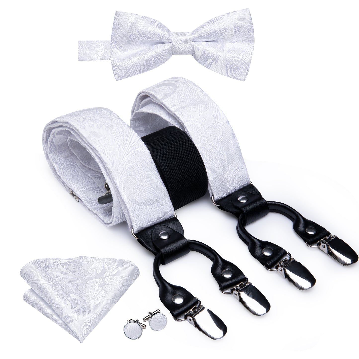 BD3047 Men's Braces Designer Clip Suspender Set [Ivory Garden]