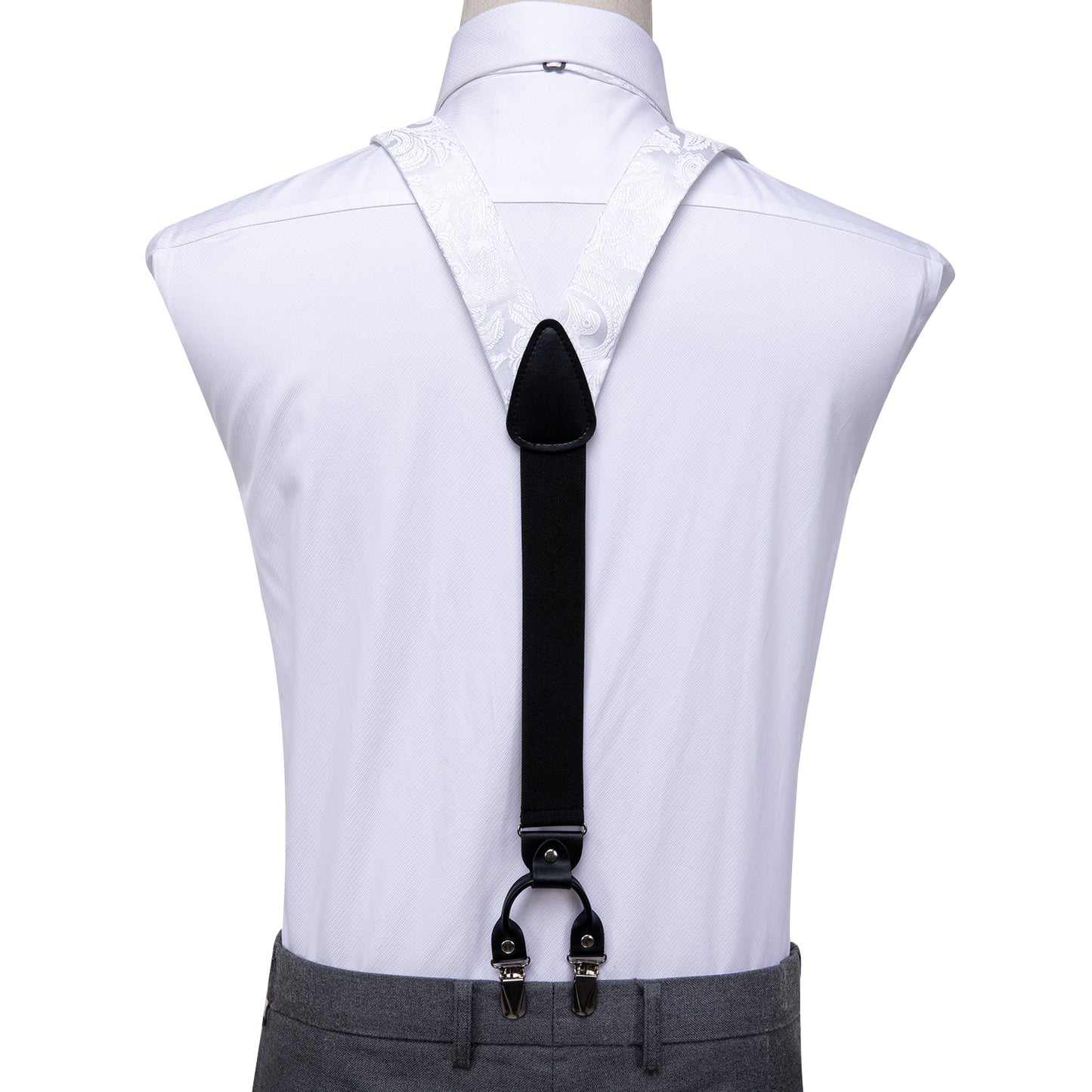 BD3047 Men's Braces Designer Clip Suspender Set [Ivory Garden]