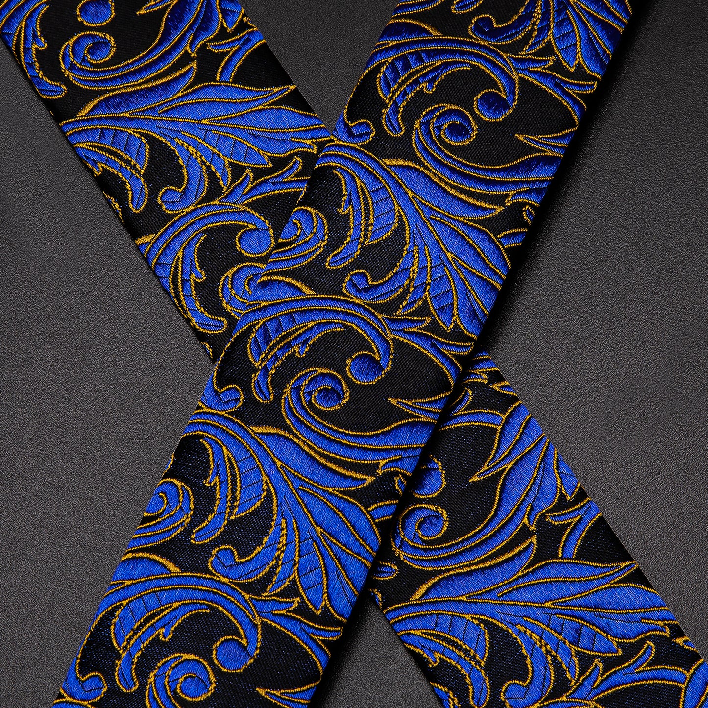BD3048 Men's Braces Designer Clip Suspender Set [Dark Bluey]