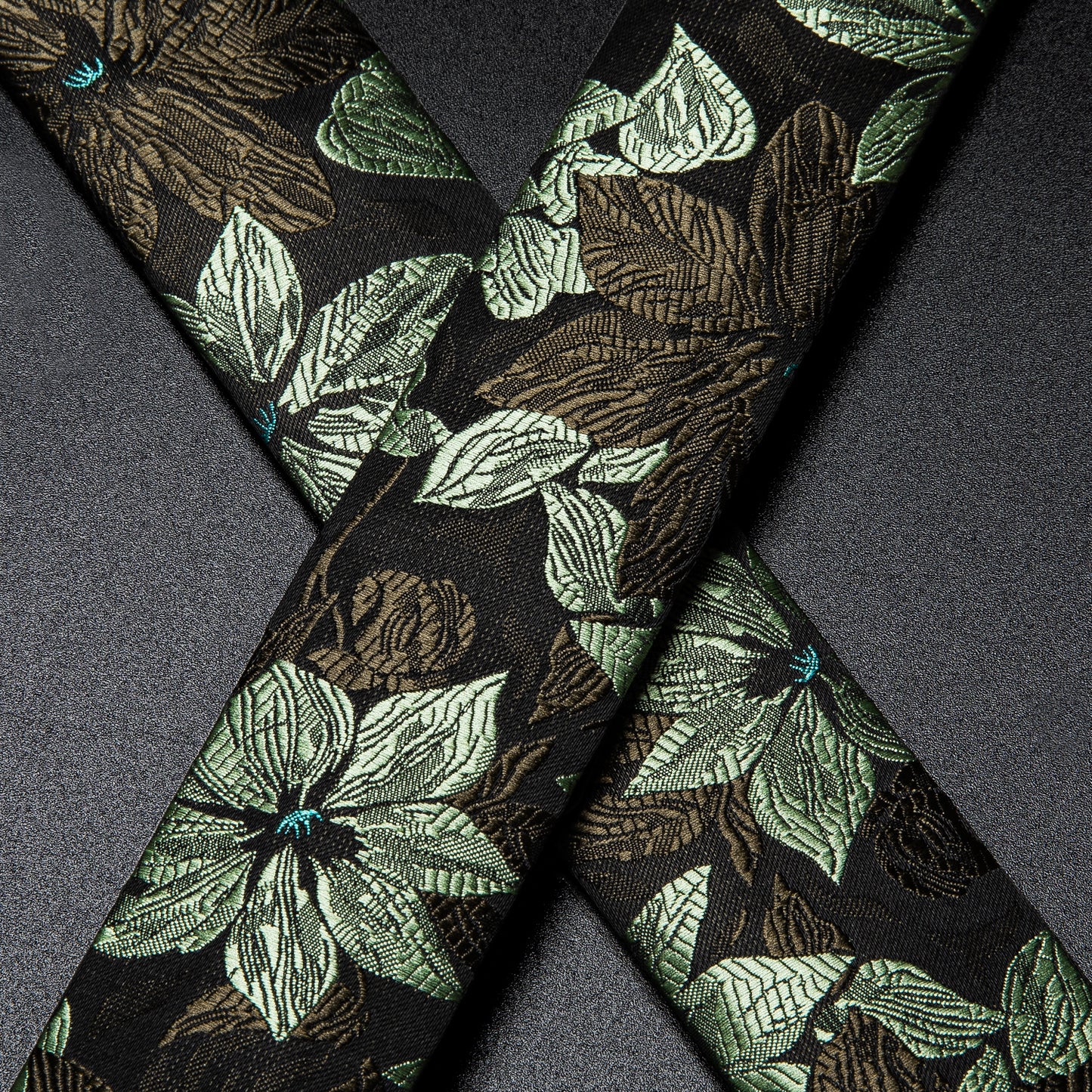 BD3050 Men's Braces Designer Clip Suspender Set [Minty Leaves]