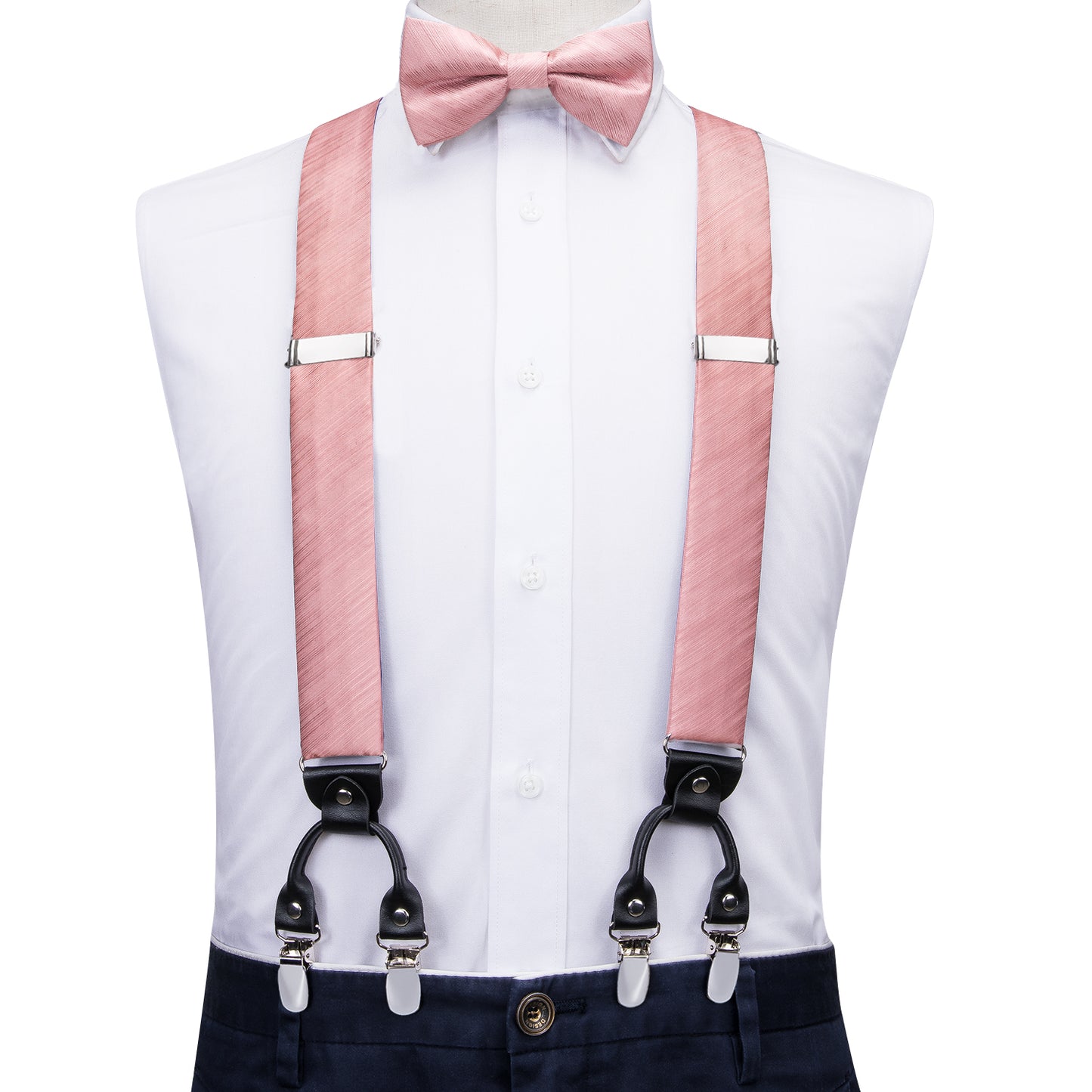 BD3051 Men's Braces Designer Clip Suspender Set [Salmon Lane]