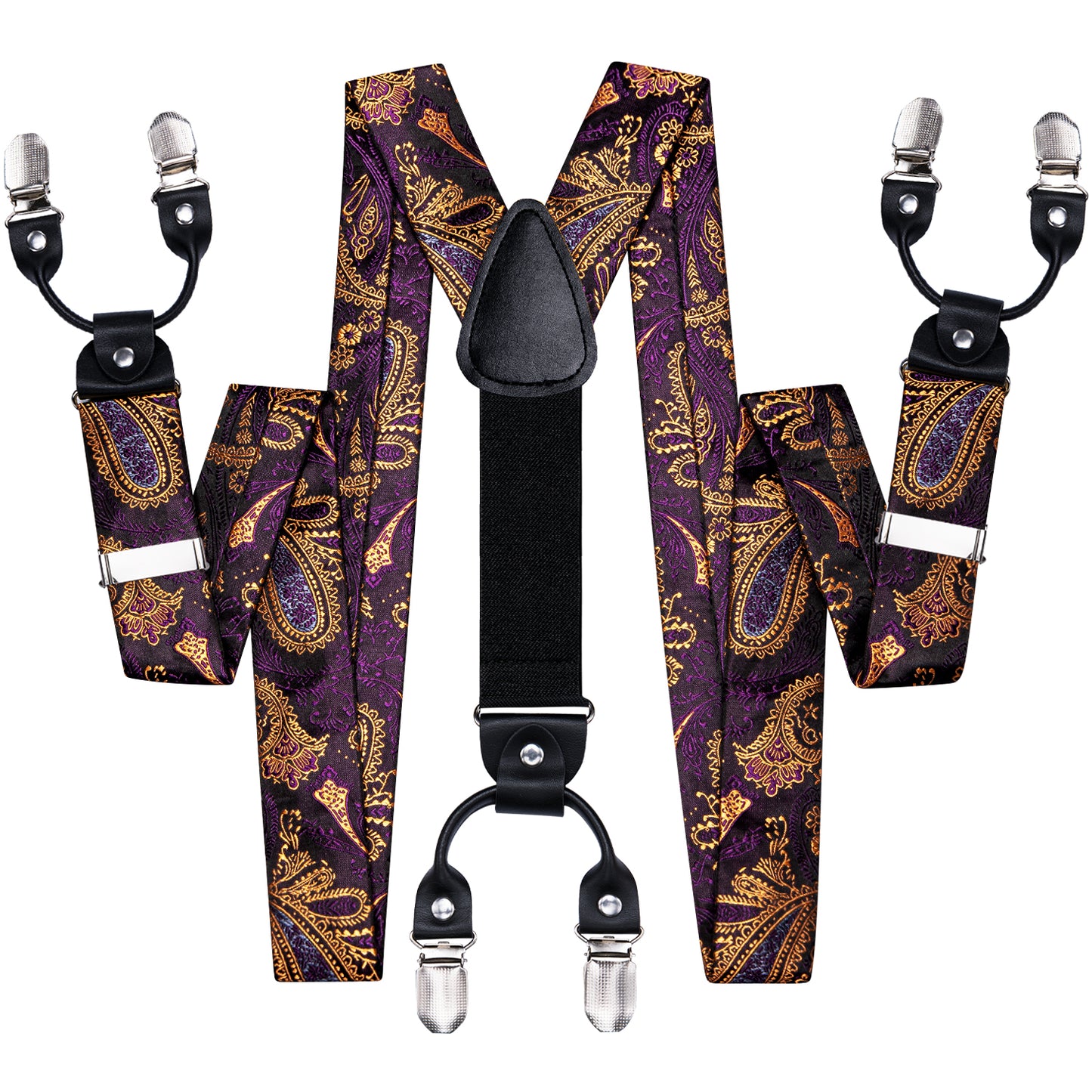 BD3056 Men's Braces Designer Clip Suspender Set [Royal Garden]