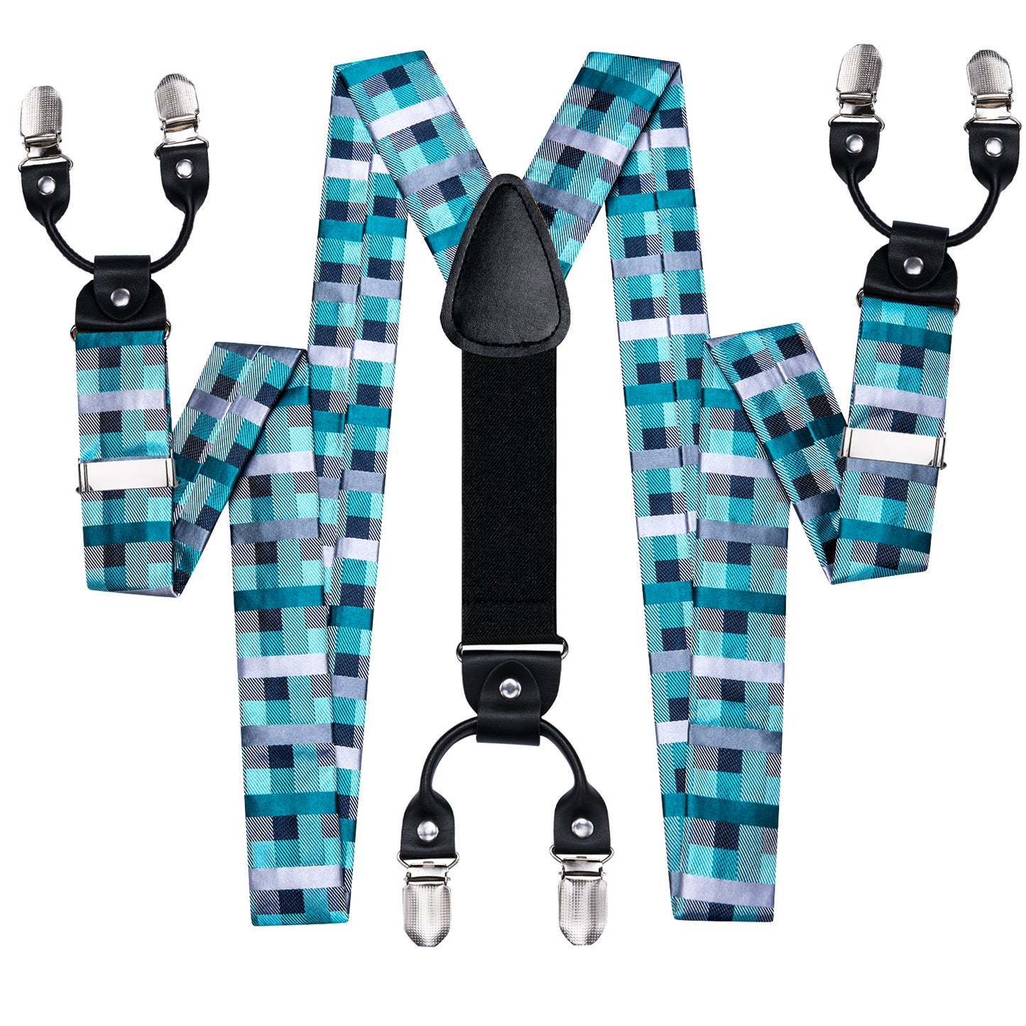 BD3058 Men's Braces Designer Clip Suspender Set [Pool Cube]