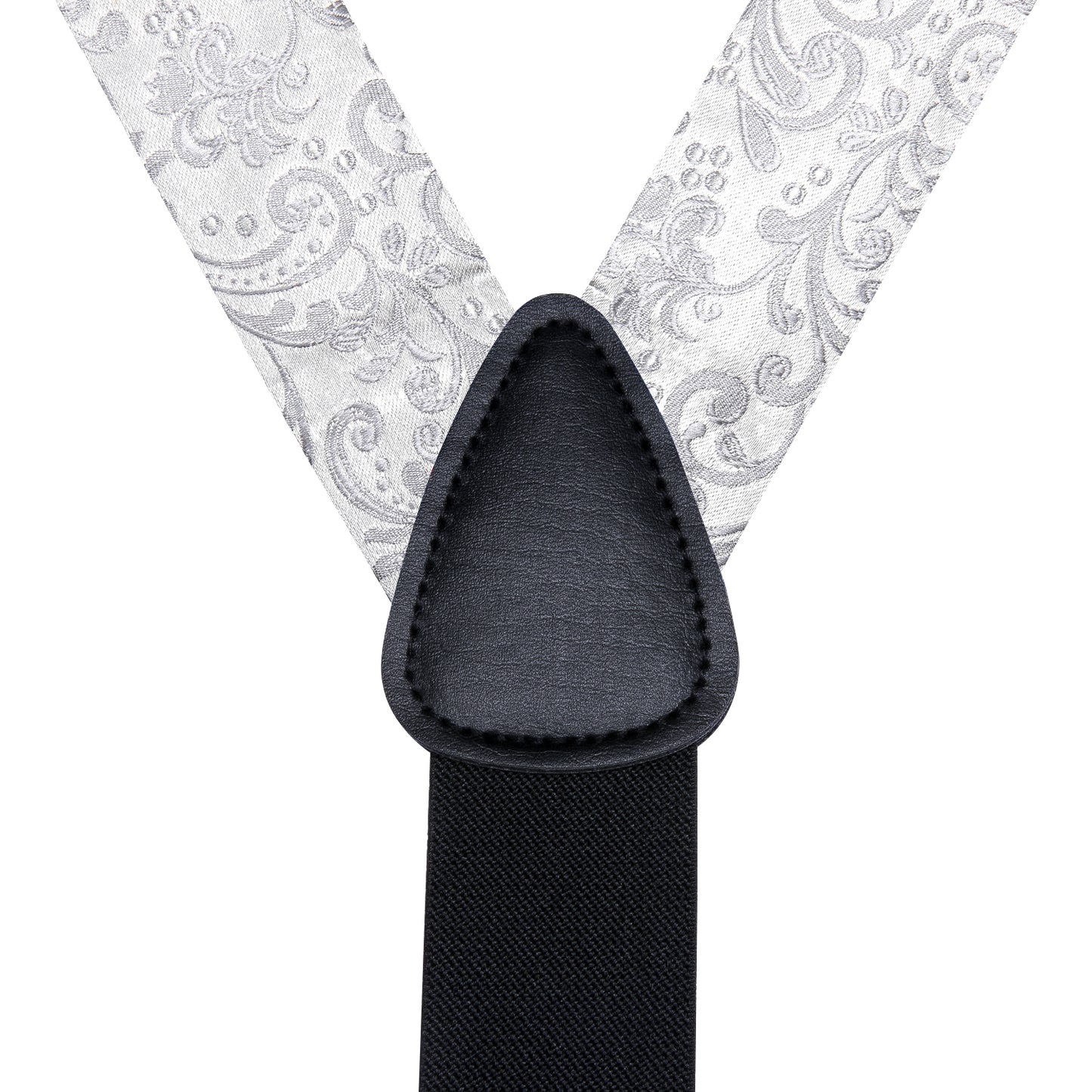BD3062 Men's Braces Designer Clip Suspender Set [Silver Garden]