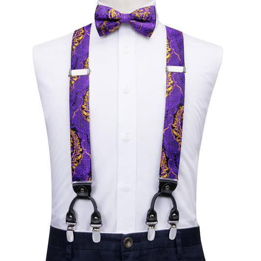 BD3070 Men's Braces Designer Clip Suspender Set [Violet Royal]