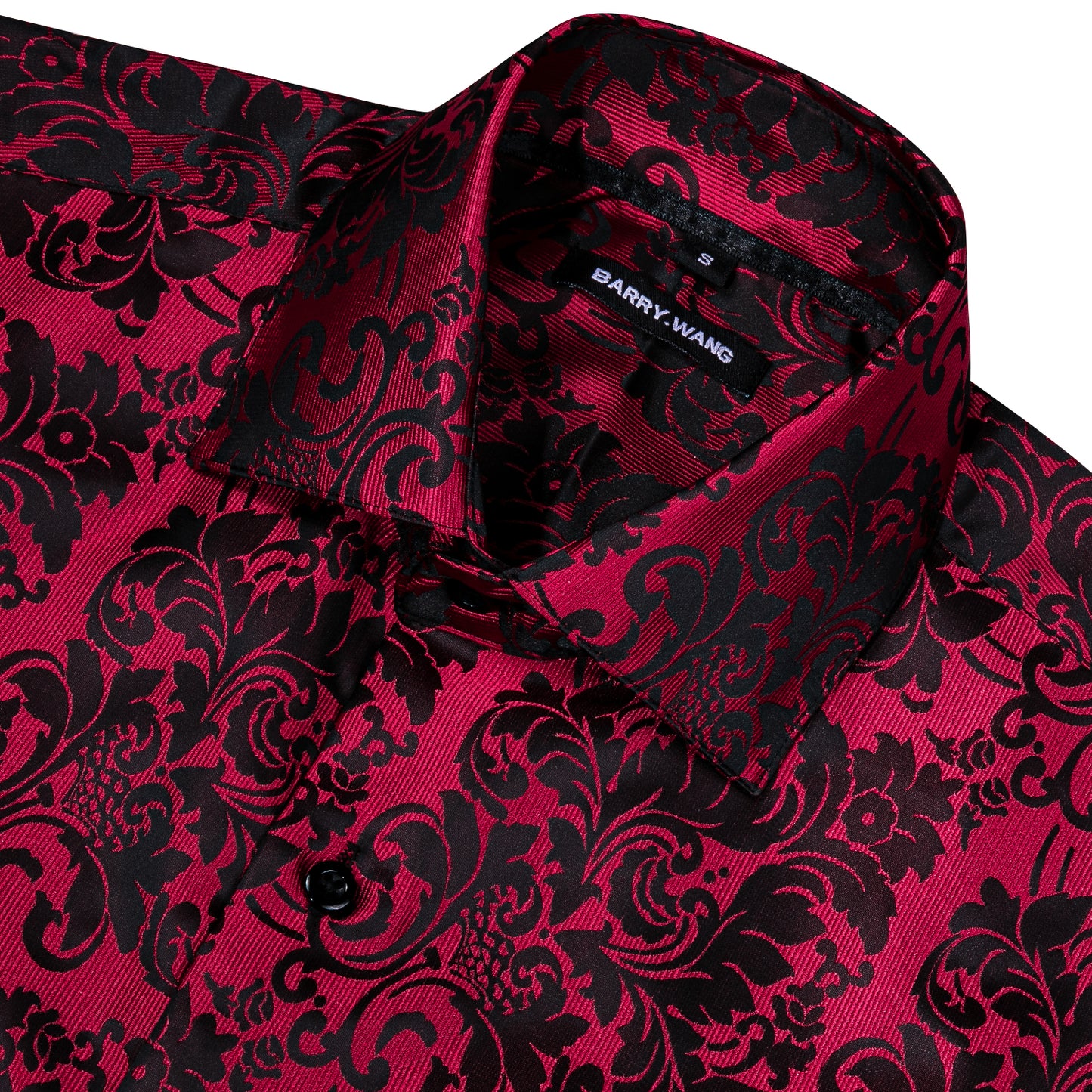 Novelty Silky Shirt - Fushia Palace