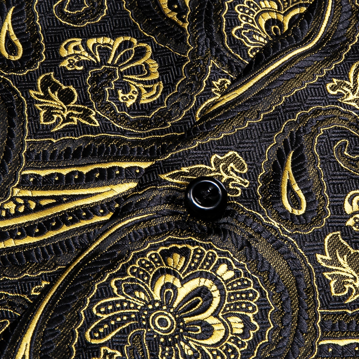 Novelty Silky Shirt - Black Swirl