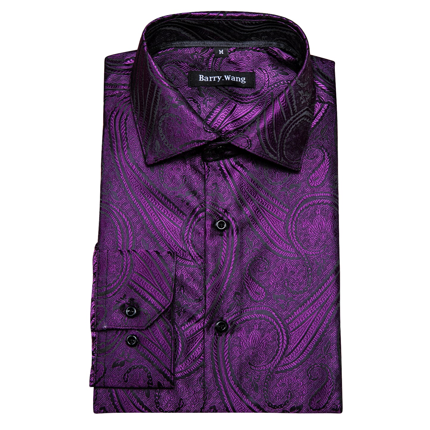 Novelty Silky Shirt - Purple Swirl