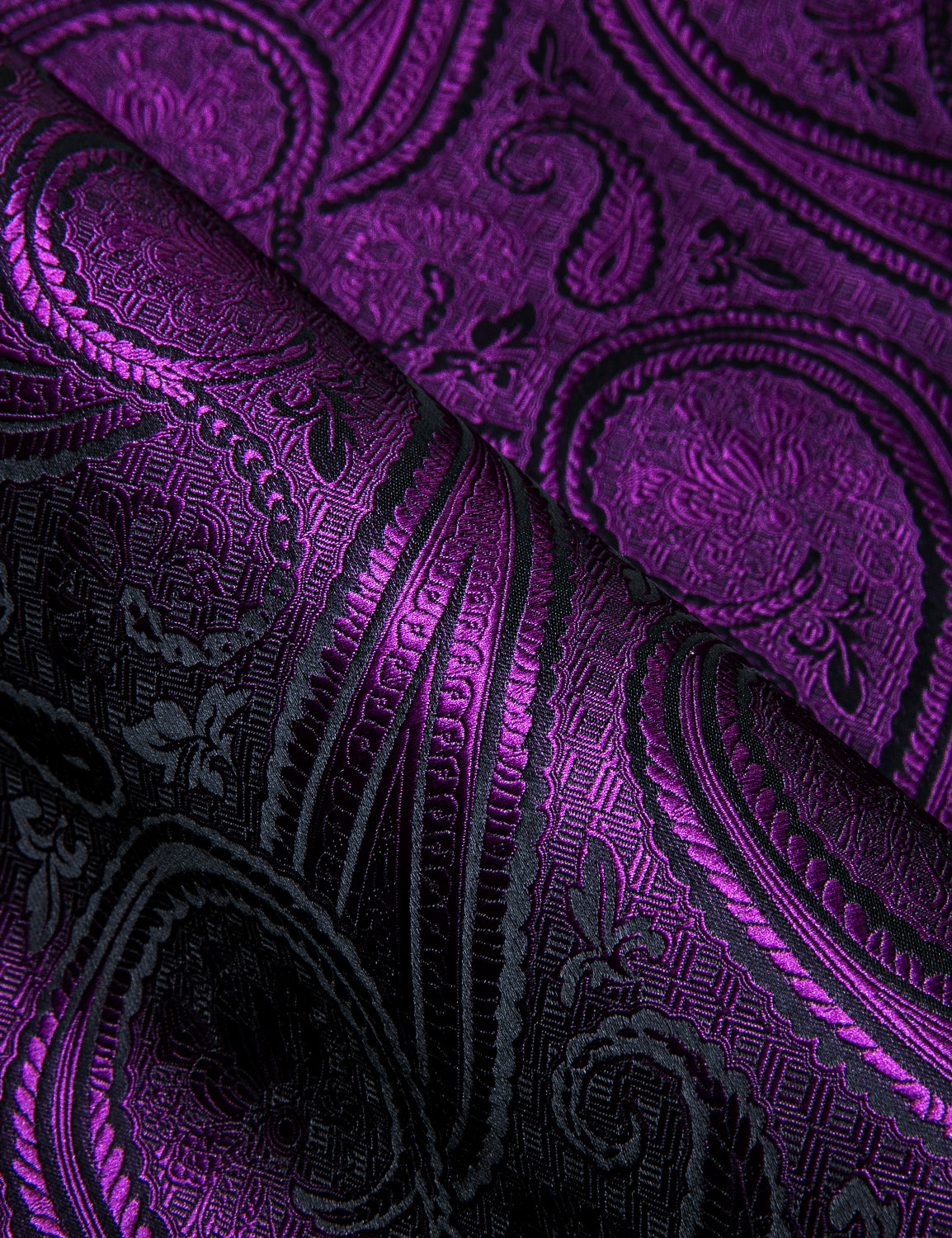 Novelty Silky Shirt - Purple Swirl
