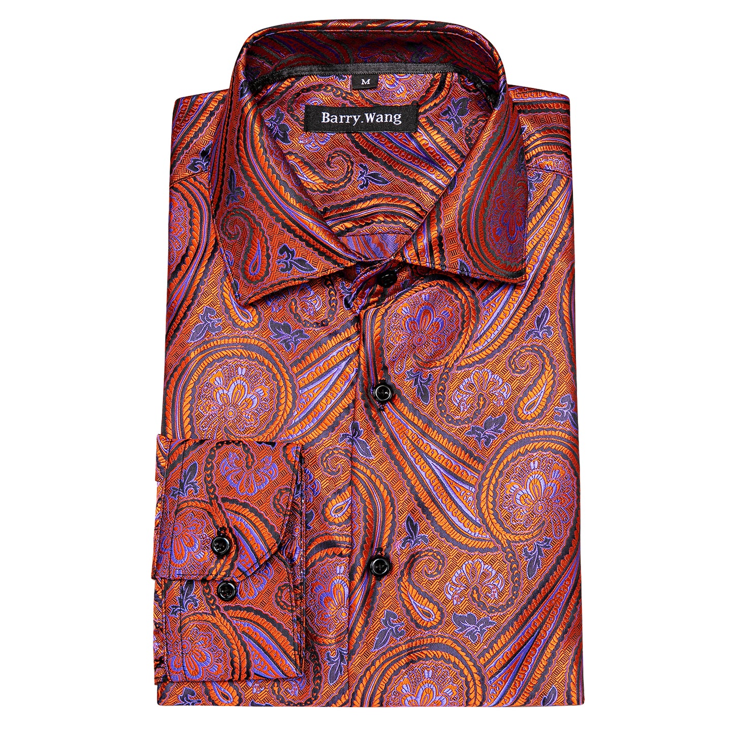 Novelty Silky Shirt - Salmon Swirl