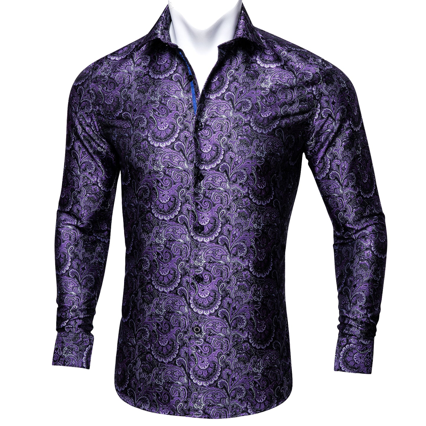 Novelty Silky Shirt - Violet Castle