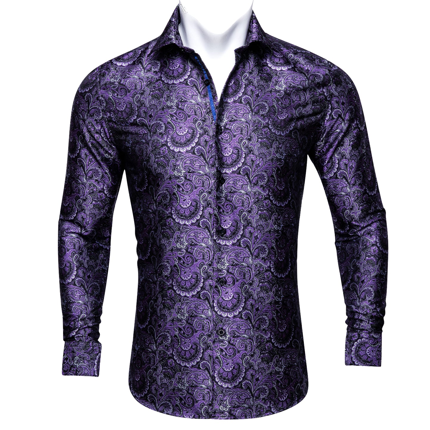 Novelty Silky Shirt - Violet Castle