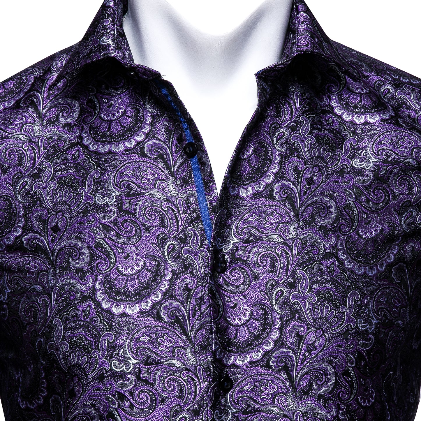 Novelty Silky Shirt - Violet Castle