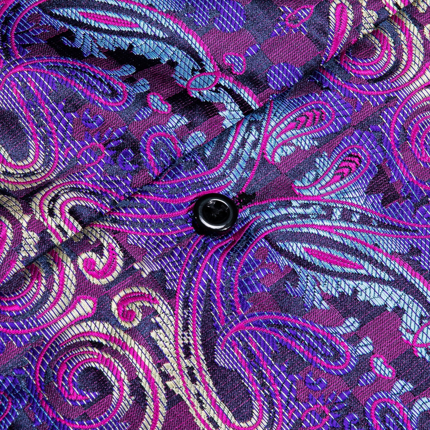 Novelty Silky Shirt - Purple Neon